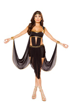10081 - 2pc Midnight Goddess - Roma Costume - Rave Costume  - 1