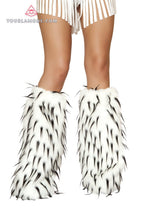 Two Tone Furry Leg Warmers - Roma Costume, Accessories - YourLamode - 1