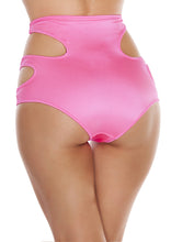 Hot Pink High-Waisted shorts with Cut out Details - Festival Wear, Roma Costume, YourLamode
