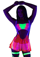 Suspender Vinyl Skirt - Glow In Dark, Roma Costume, YourLamode