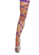 Pair of 100" Rhinestone Leg Wraps - Rave Costume, Roma Costume, YourLamode
