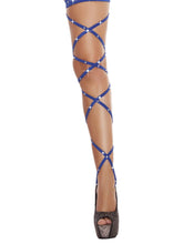 Pair of 100" Rhinestone Leg Wraps - Rave Costume, Roma Costume, YourLamode
