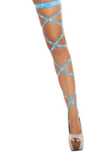 Pair of 100" Rhinestone Leg Wraps - Rave Costume, Roma Costume, YourLamode