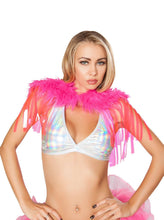 Fringed Shrug with Faux Fur Detail - Roma Costume, Fringed Shrug - YourLamode - 3