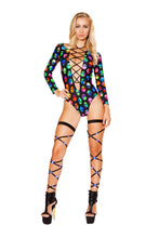 Lace up Long Sleeved Bodysuit - Roma Costume, Alien Bodysuit - YourLamode - 1