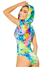 Tie Dye Hooded Bodysuit - Tie Dye Hooded Bodysuit, Roma Costume, YourLamode
