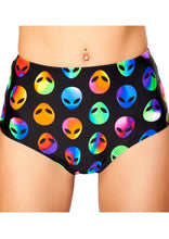 Printed High-Waisted Puckered shorts - Aliens High-Waisted, Roma Costume, YourLamode