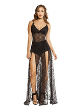 Maxi Length Sheer Gown - Rave Party, Roma Costume, YourLamode