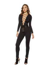 Strappy Lace-up Jumpsuit - Rave Party, Roma Costume, YourLamode