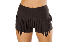 Suede shorts with Fringe - Rave Party, Roma Costume, YourLamode