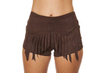 Suede shorts with Fringe - Rave Party, Roma Costume, YourLamode