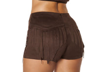 Suede shorts with Fringe - Rave Party, Roma Costume, YourLamode