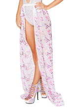 Sequin & Sheer Skirt with Elastic Band - Roma Costume, YourLamode