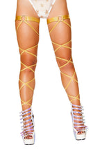 Pair of Shimmer Leg Wraps with O-Ring Garter - Roma Costume, YourLamode