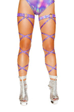 Pair of Shimmer Leg Wraps with O-Ring Garter - Roma Costume, YourLamode