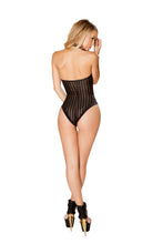 Semi-Sheer Striped Rave Bodysuit