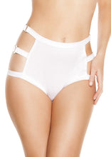 White triple strap high waisted shorts - Festival Wear, Roma Costume, YourLamode