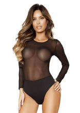Black Mesh Zipper Bodysuit - lingerie, Roma Costume, YourLamode
