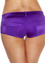 Purple Low Rise Rave shorts - Clothing, Roma Costume, YourLamode
