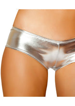 Silver Metallic Mini shorts - Clothing, Roma Costume, YourLamode