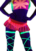 Glow in Dark Pleaded Vinyl Skirt - Glow In Dark, Roma Costume, YourLamode