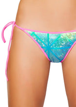 Printed Tie Side Pucker Back Bikini Bottom - Tie Side Pucker Back, Roma Costume, YourLamode