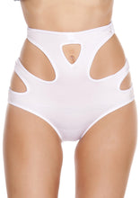 White High-Waisted shorts with Cut out Details - Festival Wear, Roma Costume, YourLamode