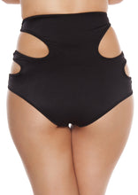 Black High-Waisted shorts with Cut out Details - Festival Wear, Roma Costume, YourLamode