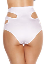 White High-Waisted shorts with Cut out Details - Festival Wear, Roma Costume, YourLamode