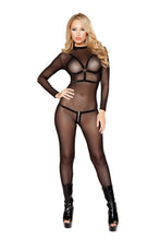 2pc Elastic Holster Top and Gstring with Rings &amp; Zipper - Roma Costume, Lingerie - YourLamode - 1