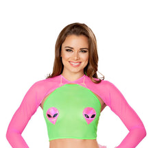 Sheer Shrug - Roma Costume, Mesh Top - YourLamode - 1