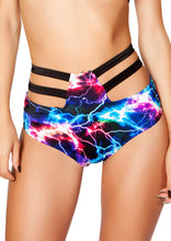 All Over Printed High-Waisted Strapped shorts - Hologram High-Waisted, Roma Costume, YourLamode