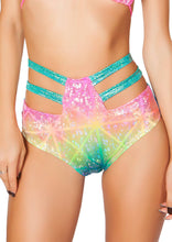 All Over Printed High-Waisted Strapped shorts - Hologram High-Waisted, Roma Costume, YourLamode