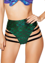 Mermaid High-Waisted Side Strapped shorts - Mermaid High-Waisted shorts, Roma Costume, YourLamode