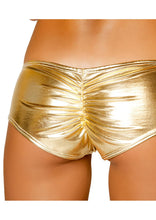 Gold Metallic Mini shorts - Clothing, Roma Costume, YourLamode