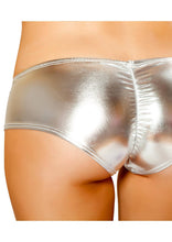 Silver Metallic Mini shorts - Clothing, Roma Costume, YourLamode